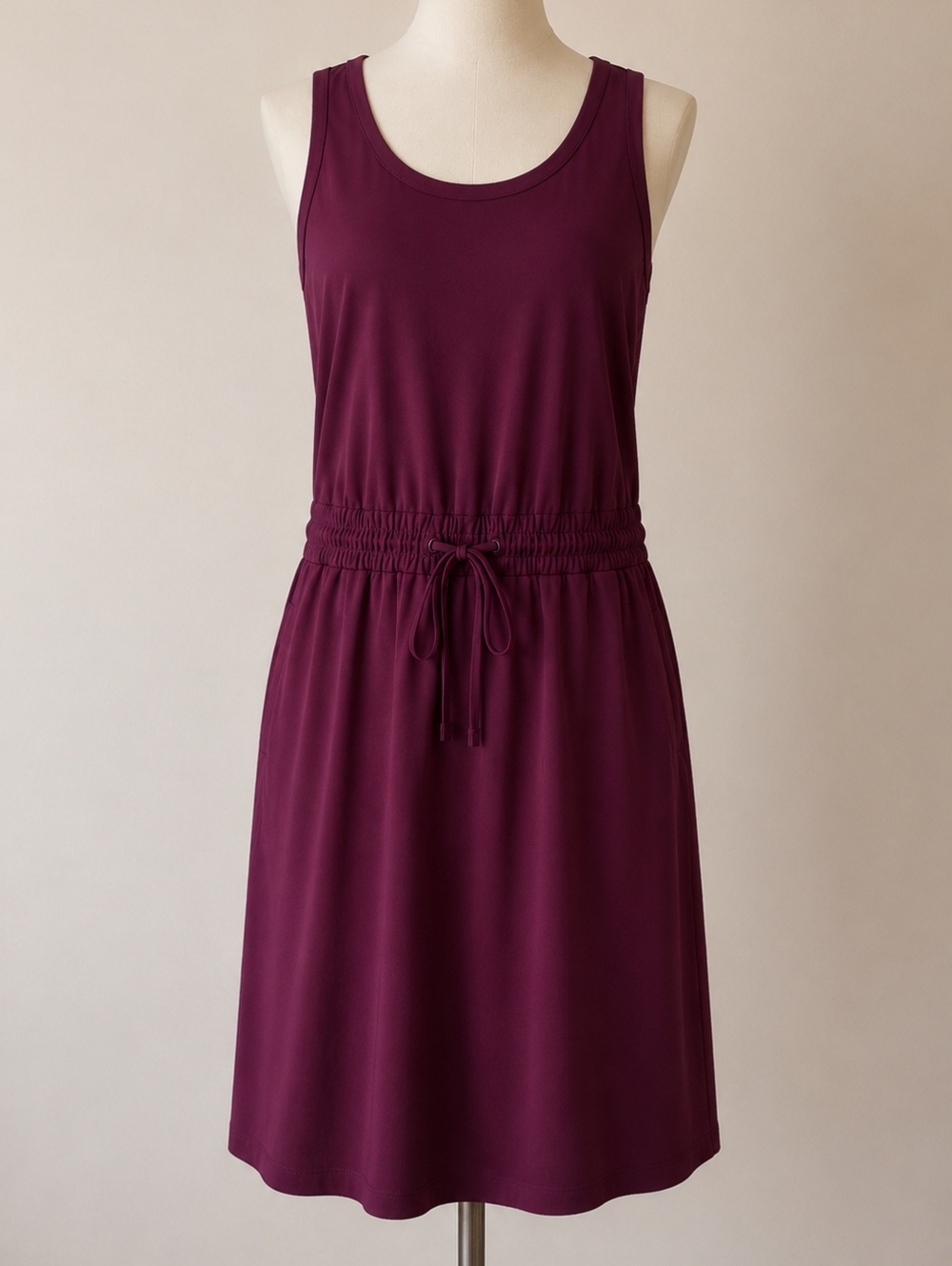 Lou & Grey by Loft Athleisure Dress Small Drawstring Waist Pockets - Picture 2 of 8